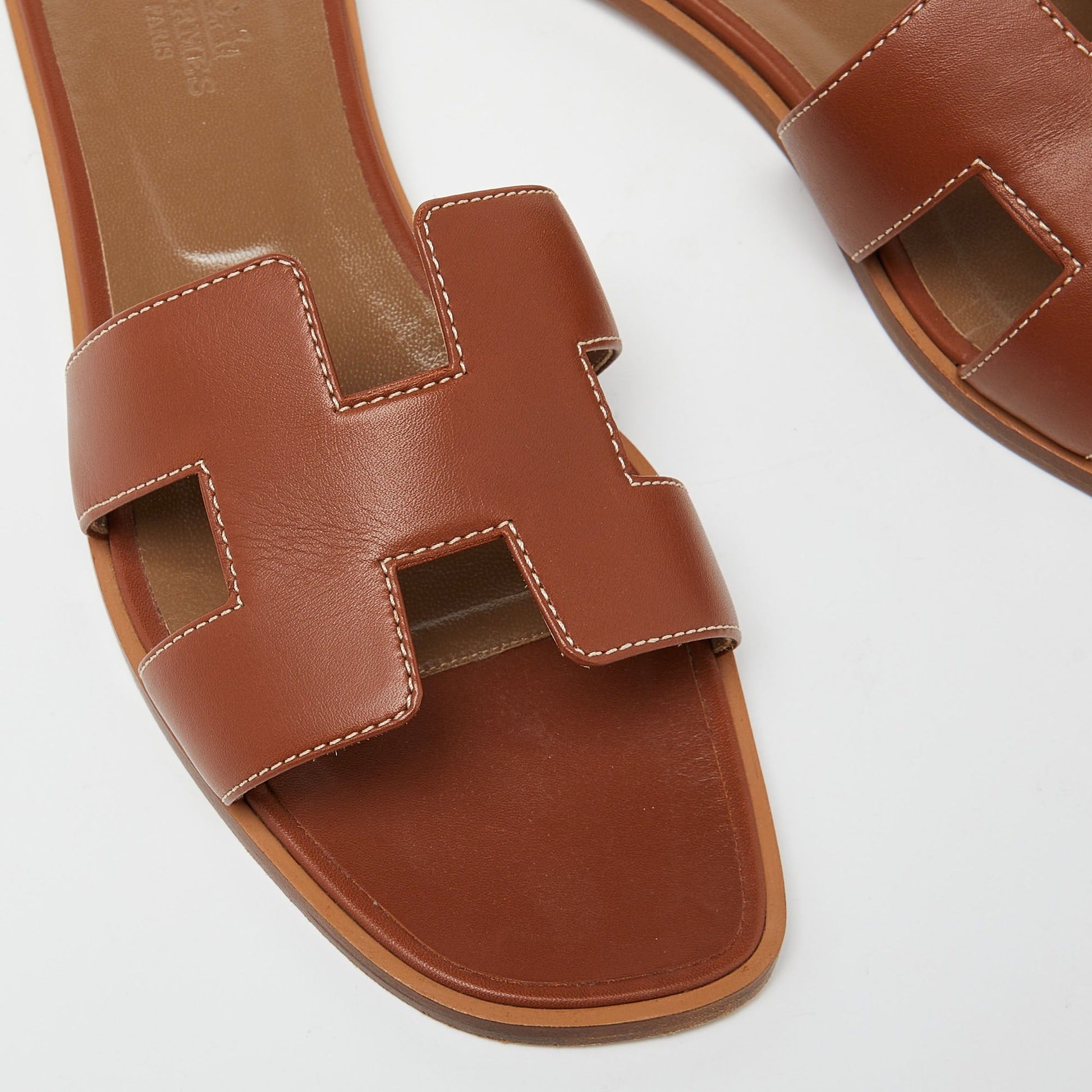 Hermes Oran Sandals - Brown