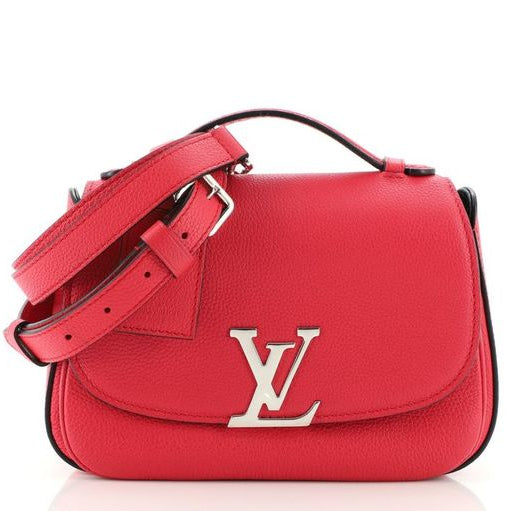 Louis Vuitton Grained Calfskin Vivienne Handbag - Red