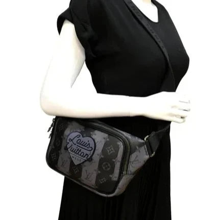 Louis Vuitton x NIGO Monogram Eclipse LV Heart Sling Bag - Black