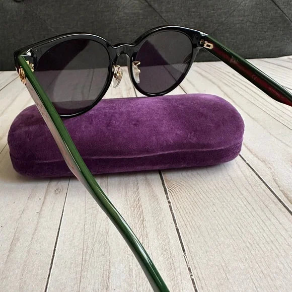 Gucci GG0416SK Round Black Sunglasses