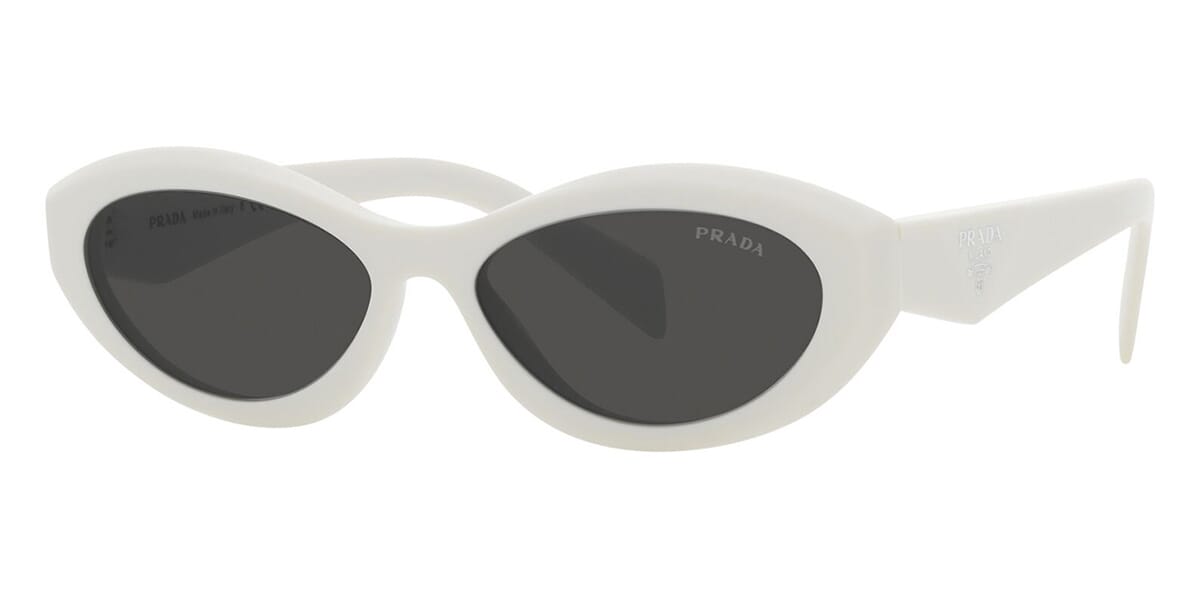 Prada PR26Z 17K-08Z White Oval Sunglasses