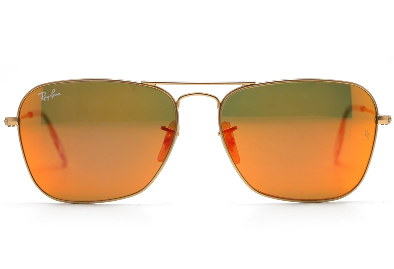 Ray Ban Caravan RB3136 112/69 Square Gold Frame Sunglasses