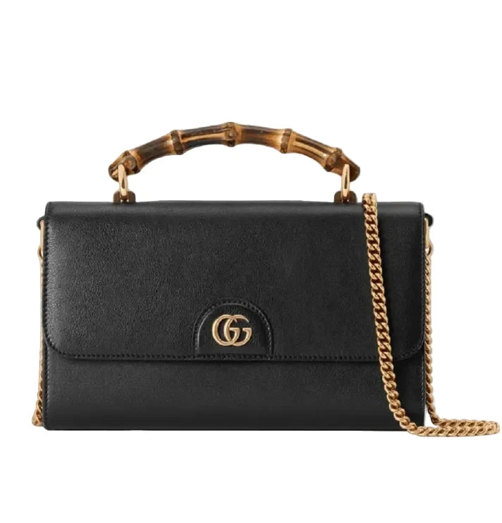 Gucci Diana Mini Top Handle Crossbody Bag – Black