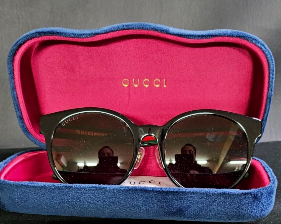 Gucci GG0416SK Round Black Sunglasses