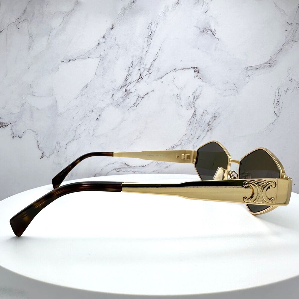 NEW WITH TAGS Celine Triomphe Gold geometric sunglasses Triomphe geometric sunglasses in gold - Celine Eyewear  main image 3
