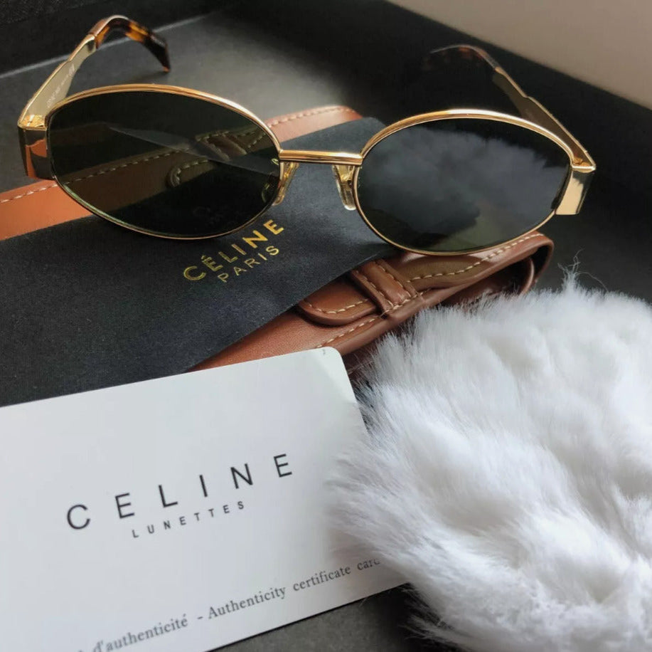 Celine CL40235 30N Triomphe Metal Gold Sunglasses