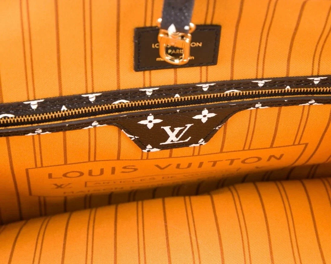 Louis Vuitton Giant Jungle Neverfull MM Tote Bag - Black and Brown