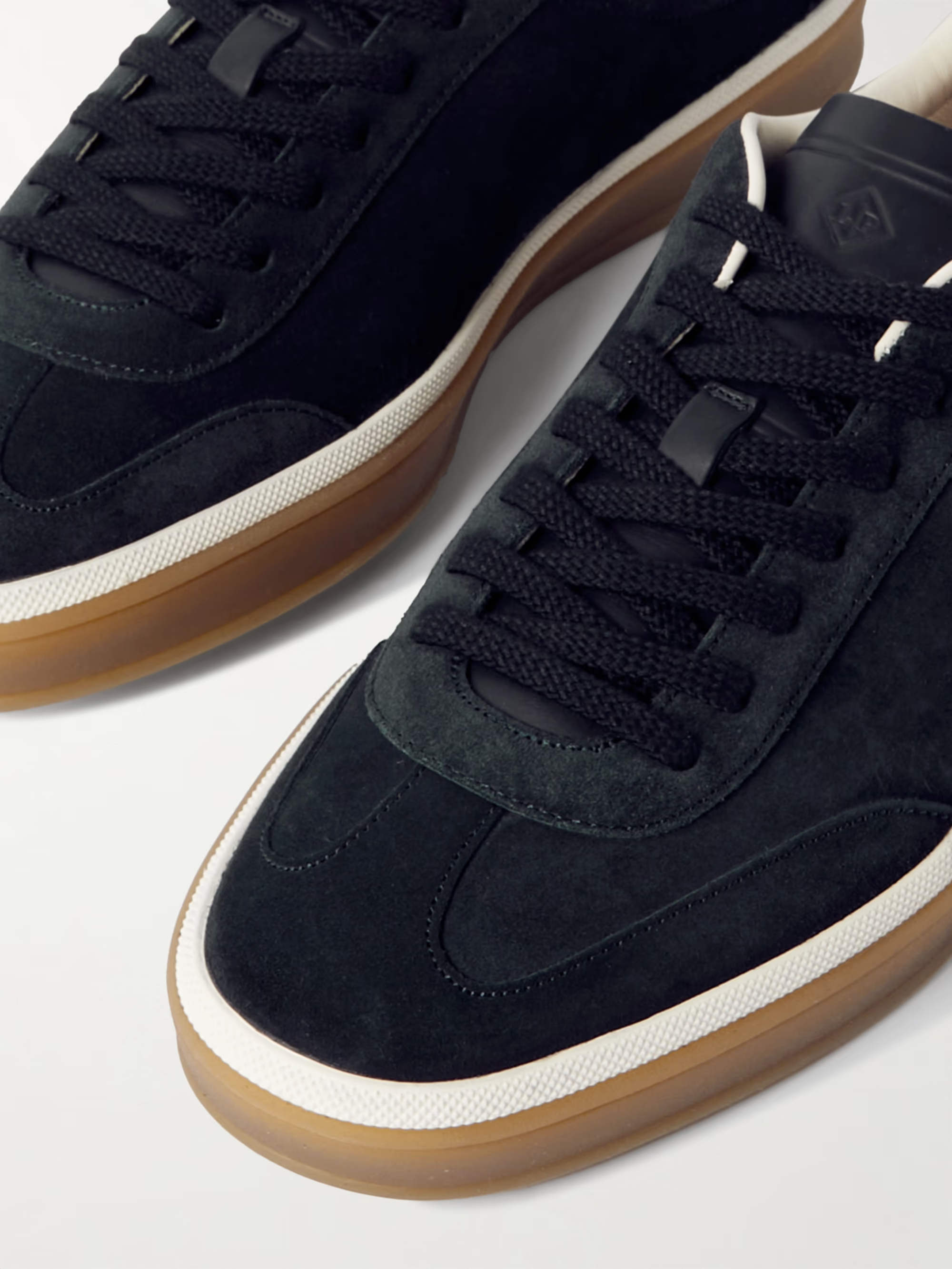 Loro Piana Tennis Walk Suede Calf Split Sneakers - Navy Blue (W000)